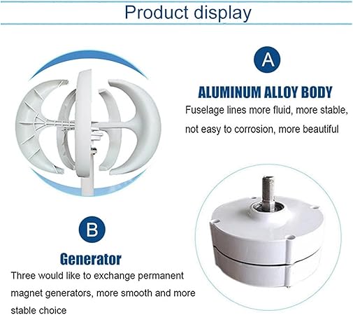 3000W Vertical Wind Turbine Kit with Free Controller for Home Yacht 2 3000W Vertical Wind Turbine Kit with Free Controller for Home Yacht - Image 2