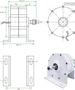 220V KZZAAO 8000W Gearless Permanent Magnet Generator for Wind Turbine 2
