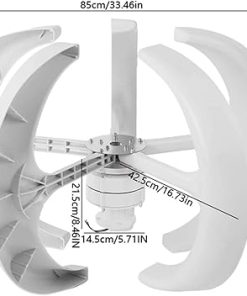 24V 12000W 5-Blade Vertical Wind Turbine Generator for Home Use 2