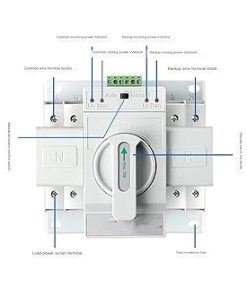 Dual Power Automatic Transfer Switch 2P 63A Single Phase ATS 32A 40A 2