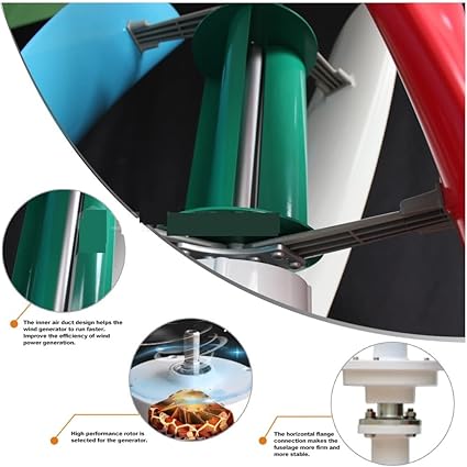 Vertical Wind Turbine Generator 1000W 1500W for Home and RVs 2 Vertical Wind Turbine Generator 1000W 1500W for Home and RVs - Image 2