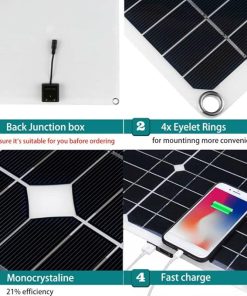 25W Monocrystalline Solar Panel Kit for Off-Grid Power Charging 2