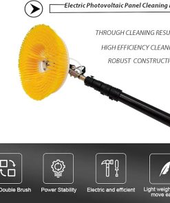 Electric Solar Panel Cleaning Machine with Telescopic Brush 110V 2