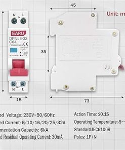 18MM Mini 230V RCBO 1P+N 6KA Residual Current Circuit Breaker 2
