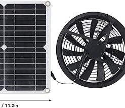 Solar Panel Fan Kit 12W for Greenhouses Chicken Coops and Sheds 2