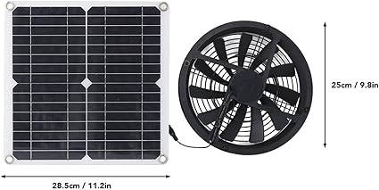 Solar Panel Fan Kit 12W for Greenhouses Chicken Coops and Sheds 2 Solar Panel Fan Kit 12W for Greenhouses Chicken Coops and Sheds - Image 2