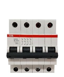 Miniature Circuit Breaker S204 4P Type D 1A to 63A Options Available