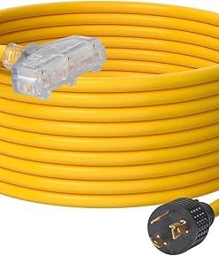30A Generator Extension Cord 25 FT 125V NEMA L5-30P Copper Wire
