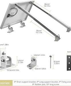 Adjustable Solar Panel Tilt Mount Brackets for Flat Surfaces RV Roof 2