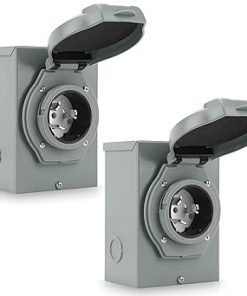 50 Amp NEMA SS2-50P Power Inlet Box for Generators Outdoor Use