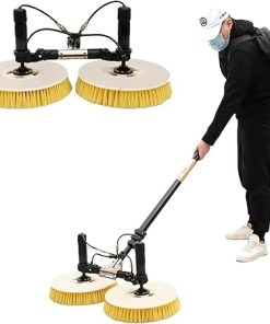 Electric Double Head Window Washer with Retractable Design for Solar Panels