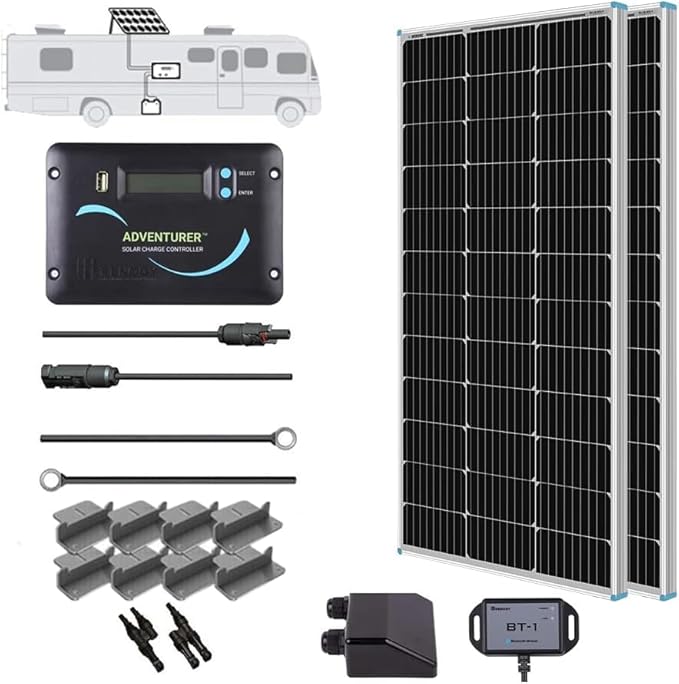 200W 12V Monocrystalline Solar Panel Kit for RVs and Off-Grid 200W 12V Monocrystalline Solar Panel Kit for RVs and Off-Grid