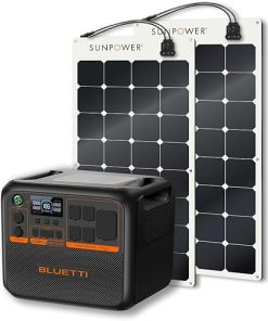 PowerWray Generator Bundle 2400W AC200PL Power Station and Solar Panels