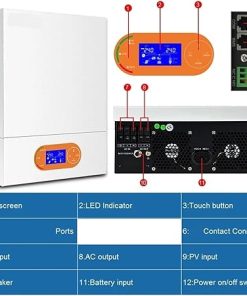 4KW 24V Solar Hybrid Inverter 230VAC Pure Sine Wave MPPT 120A 2