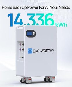 ECO-WORTHY Home Power Station 14336Wh LiFePO4 Battery and Inverter 2