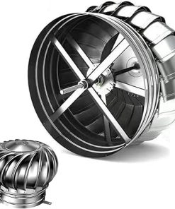 Rotating Ventilator Cap for Roofs Wind Turbine Chimney Vent 15.7″