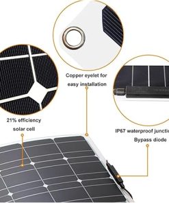 600W Flexible Monocrystalline Solar Panel Kit for Home and RV 2