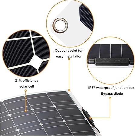 600W Flexible Monocrystalline Solar Panel Kit for Home and RV 2 600W Flexible Monocrystalline Solar Panel Kit for Home and RV - Image 2