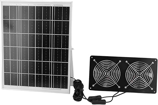 Solar Powered Dual Fan Kit with 30W Solar Panel for Chicken Coops Solar Powered Dual Fan Kit with 30W Solar Panel for Chicken Coops
