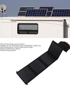50W 12V Folding Solar Panel Kit Monocrystalline USB Charger Portable 2