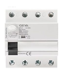 4P Residual Current Circuit Breaker 25A 40A 63A 80A 100A ELCB