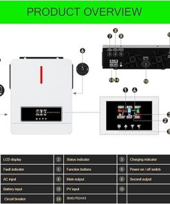 4.2KW 6.2KW Hybrid Solar Inverter Dual Output MPPT Solar Charger 2