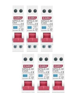 10pcs 18MM Mini 230V RCBO 1P+N 6KA Circuit Breaker 20A Protection