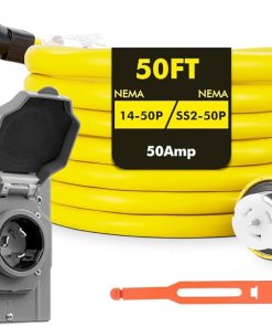 50 Amp Generator Cord 50FT with Power Inlet Box NEMA 14-50P 50 Amp Generator Cord 50FT with Power Inlet Box NEMA 14-50P
