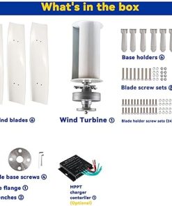 12V-220V Wind Turbine Generator Kit for Outdoor Garden Lighting 2
