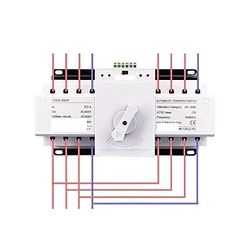 Transfer Switch 4P 63A 380V MCB Type Dual Power Automatic Transfer Switch ATS(2 Input 2 Output) Transfer Switch 4P 63A 380V MCB Type Dual Power Automatic Transfer Switch ATS(2 Input 2 Output)