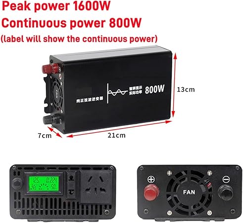Pure Sine Wave Inverter 1600W 2600W for 12V 24V 48V 60V 72V Solar 2 Pure Sine Wave Inverter 1600W 2600W for 12V 24V 48V 60V 72V Solar - Image 2