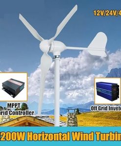 1500W Wind Turbine Generator for Home RVs Boats Low Noise MPPT Controller 2