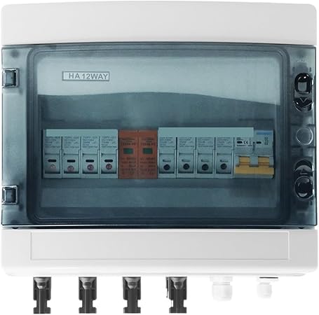 Solar PV Combiner Box with Lightning Protection 600V Fuse IP65 12ways Solar PV Combiner Box with Lightning Protection 600V Fuse IP65 12ways