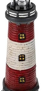 Solar Powered 15 Inch Tall Rotating Beacon Outdoor LED Lighthouse 2
