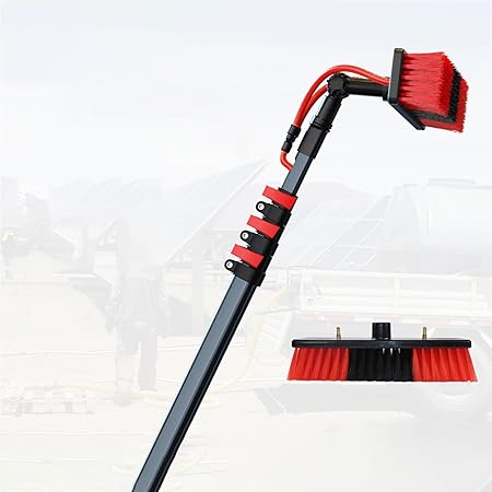 Solar Panel Cleaning Brush Kit with Extendable Telescopic Pole 12FT Solar Panel Cleaning Brush Kit with Extendable Telescopic Pole 12FT