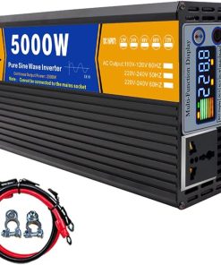 5000W Pure Sine Wave Inverter Charger DC 12V to 120V AC Converter