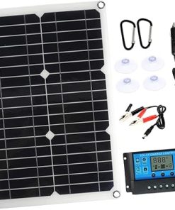 20W Solar Charger Controller Power Bank Dual USB Waterproof Outdoor
