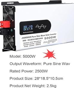 5000W Hybrid Solar Inverter 12V 24V 48V to 110V 220V Pure Sine Wave 2