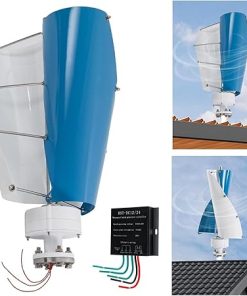 Vertical Wind Turbine 10000W Blue White Low RPM Generator for Home 2