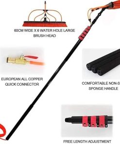 Water Fed Solar Panel Brush and Window Washing Kit with Pole 2