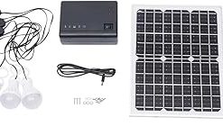 12V Solar Generator with LED Lights USB Ports for RV Camping Home Use