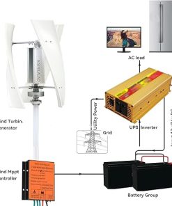 Quiet Solar Wind Turbine Generator for Outdoor Use 12V to 48V 2