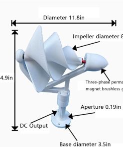 50W Spiral Wind Turbine Three-Phase Permanent Magnet Generator 12V 2