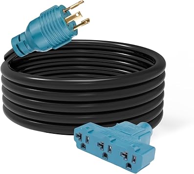 NEMA L5-30P to 5-15/20R RV Generator Adapter with Circuit Breaker 15FT NEMA L5-30P to 5-15/20R RV Generator Adapter with Circuit Breaker 15FT