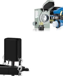 Boyisen 50 Amp Generator Inlet Box Kit 15 FT with RV Jack Cover