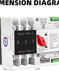 Three-Phase ATS Dual Power Transfer Switch Uninterruptible Supply 100A 2