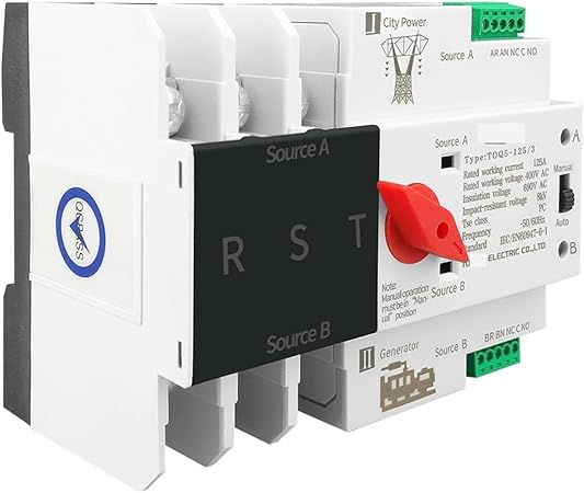 Dual Power Automatic Transfer Switch 63A 100A 125A TOMZN 4P 100A Dual Power Automatic Transfer Switch 63A 100A 125A TOMZN 4P 100A