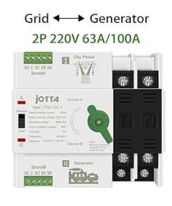 ATS Automatischer Transferschalter 2P 220V 63A 100A Generator Umschalter 2