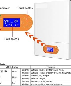 4KW Solar Hybrid Inverter 24V 6KW 50Hz 60Hz Pure Sine Wave 230VAC 2