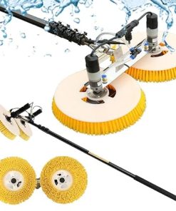 Electric Solar Panel Cleaning Kit with Water Fed Pole and Brushes